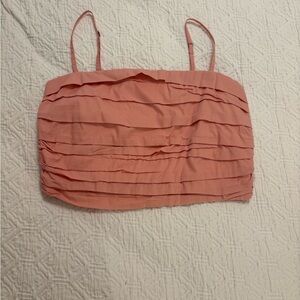 Abercrombie & Fitch Coral Ruffled Camisole